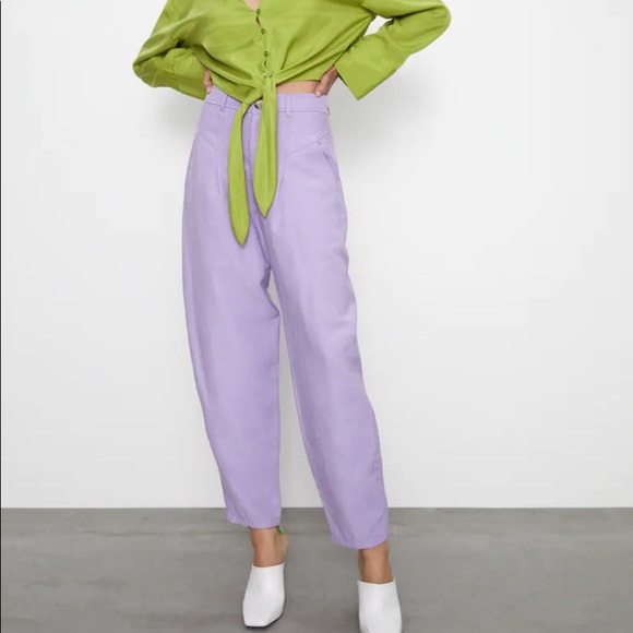 Zara slouchy Lilac Pants - Picture 16 of 16